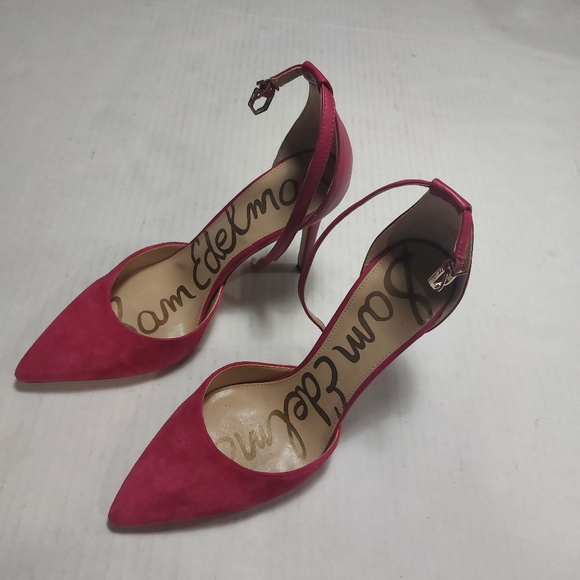 Sam Edelman Women's Pink Leather High Heels Shoes Size 8.5M - Picture 11 of 15